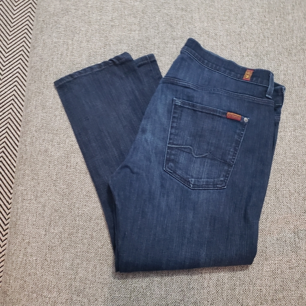 7 for All Mankind Brett Jeans Mens sz 36 Dark Wash - Picture 9 of 9
